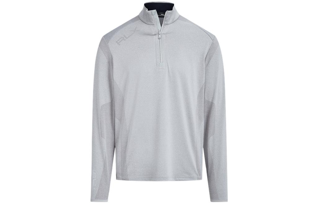 Ralph Lauren FW22 Half-Turtleneck Pullover Sweatshirt Grey MNXGKNI1AD20007-020