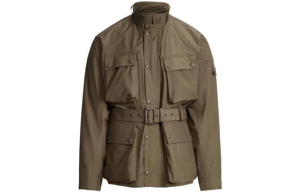 Ralph Lauren FW22 Khaki Solid Pocket Belt Long Sleeve Jacket MNRXOTW16020066-300