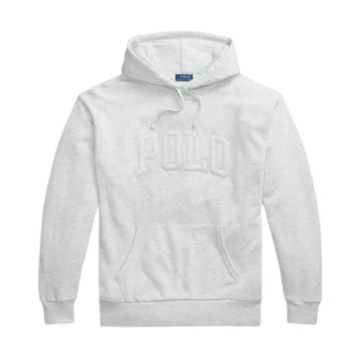 Ralph Lauren FW22 Letter Logo Patch Drawstring Hoodie Grey MNPOKNI16822489-020