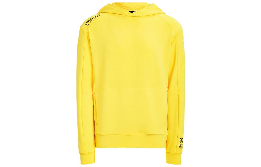 Ralph Lauren FW22 Letter Print Pullover Hoodie Yellow MNRXKNI16820025-700