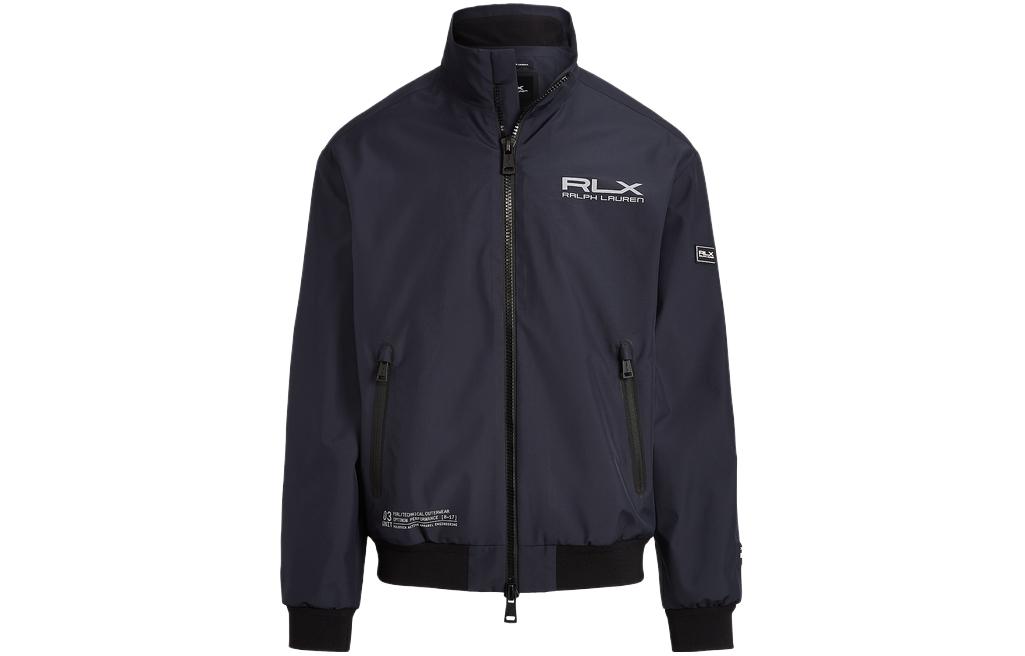 Ralph Lauren FW22 Letter Print Water-Resistant Jacket Navy Blue - MNRXOTW16020067-410