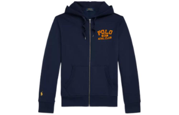 Order Ralph Lauren FW22 字母印花拉鏈連帽衫 海軍藍 MNPOKNI16822185-410