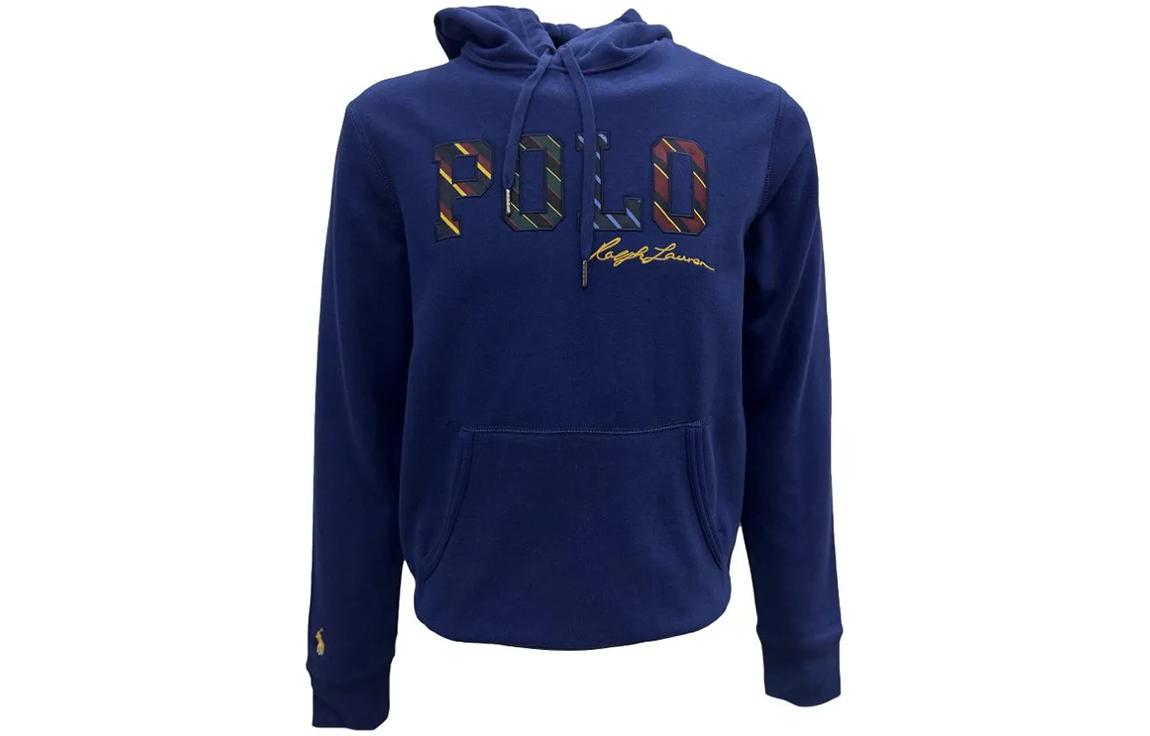 Ralph Lauren FW22 Logo Embroidered Hoodie Deep Blue 710883513-005
