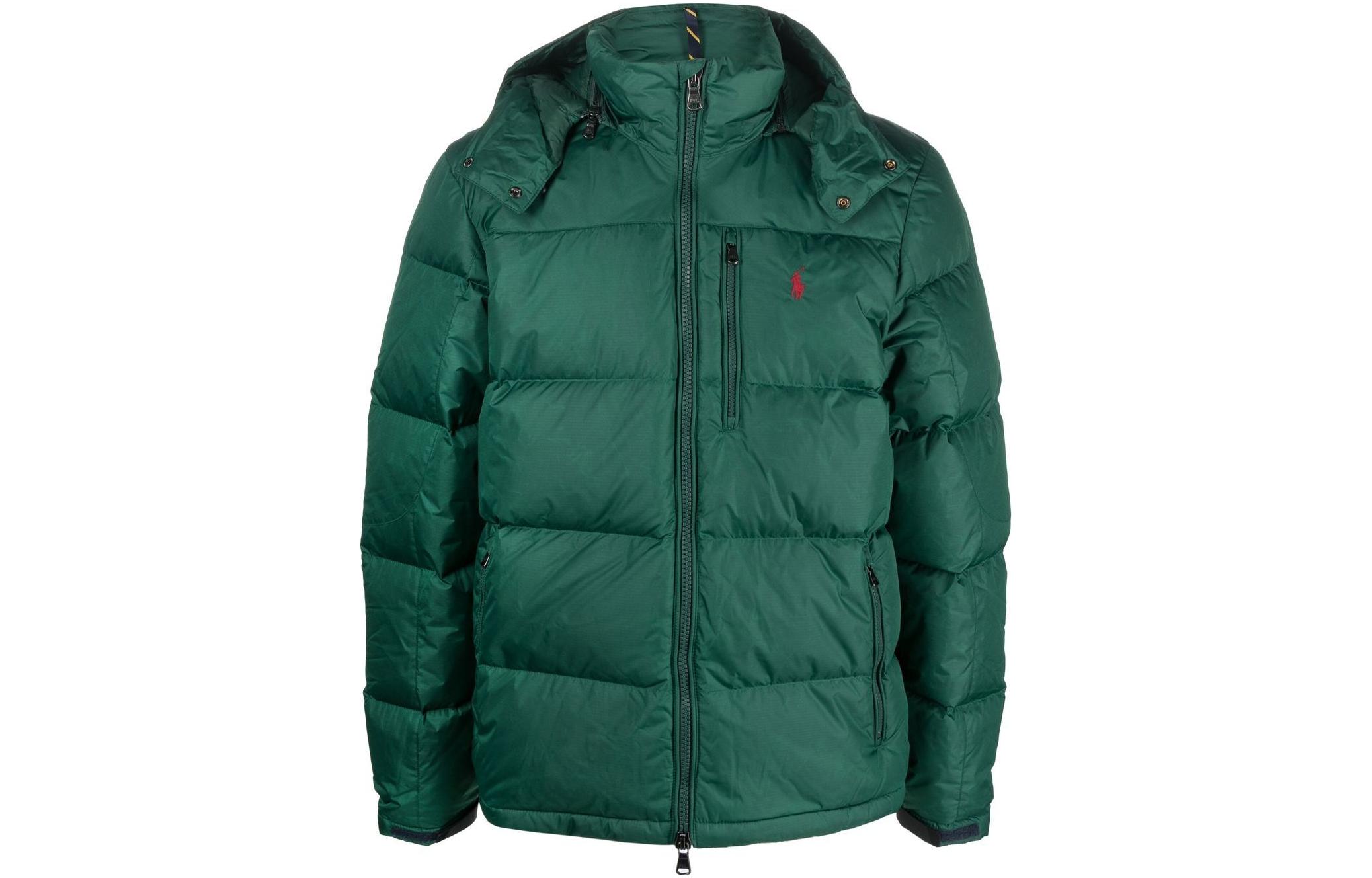 Ralph Lauren FW22 Logo Embroidered Quilted Puffer Jacket Green 710810936-010