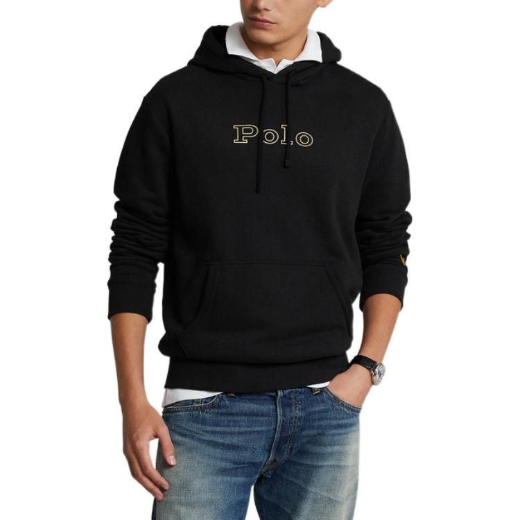Ralph Lauren FW22 Logo Fleece Hoodie Black MNPOKNI16822456 圖 3