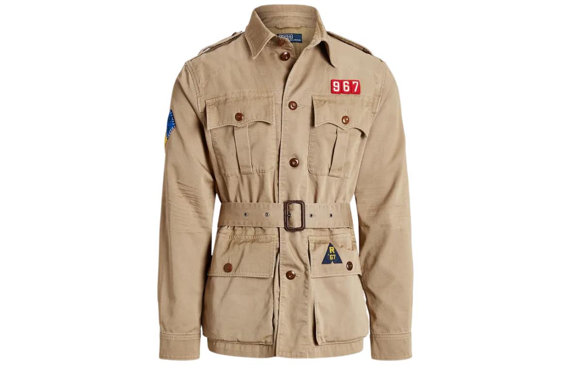 Ralph Lauren FW22 Logo Patch Twill Belted Jacket Camel Brown (Men’s) MNPOOTW16021020-260