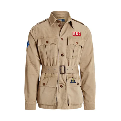 Ralph Lauren FW22 Logo Patch Twill Belted Jacket Camel Brown (Men’s) MNPOOTW16021020-260