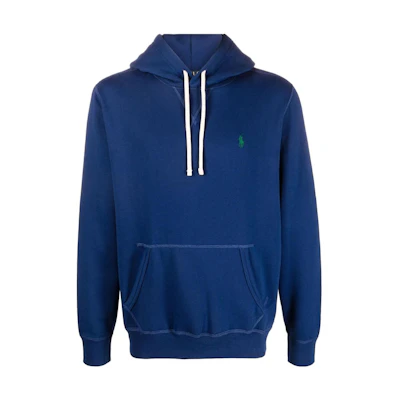 Ralph Lauren FW22 Logo Print Blue Hoodie Long Sleeve Casual Sweatshirt Men 710766778-059