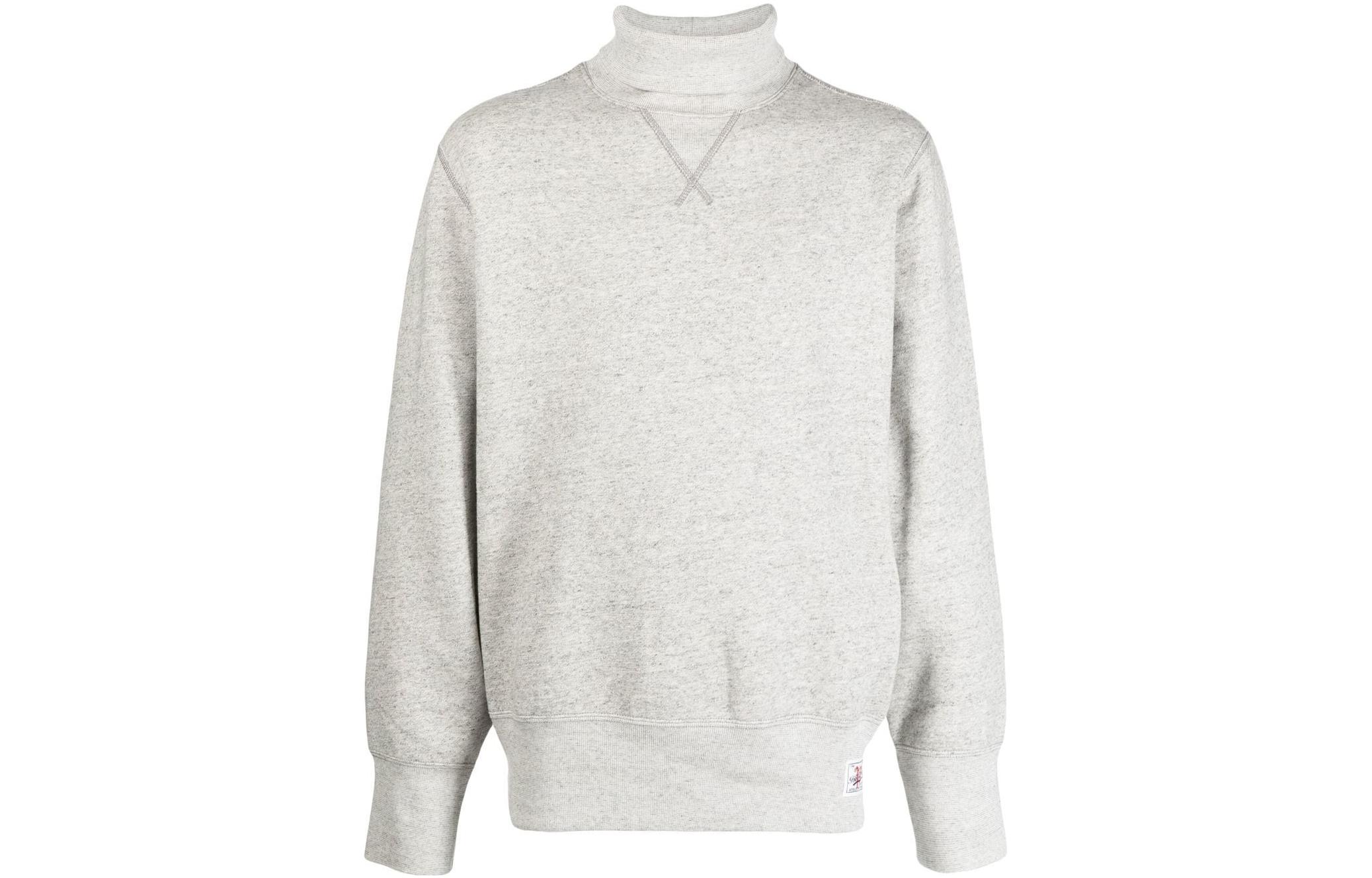 Ralph Lauren FW22 Men’s Solid Half-Turtleneck Pullover Sweatshirt Gray 710881764-001