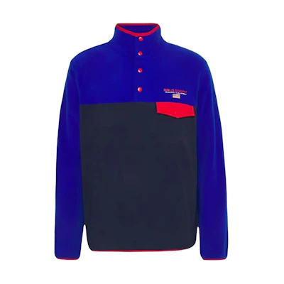Ralph Lauren FW22 Multicolor Turtleneck Long Sleeve Sweatshirt Blue 710880640-001