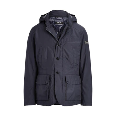 Ralph Lauren FW22 Navy Blue Logo Hoodie Jacket for Men MNRXOTW17I20008-410