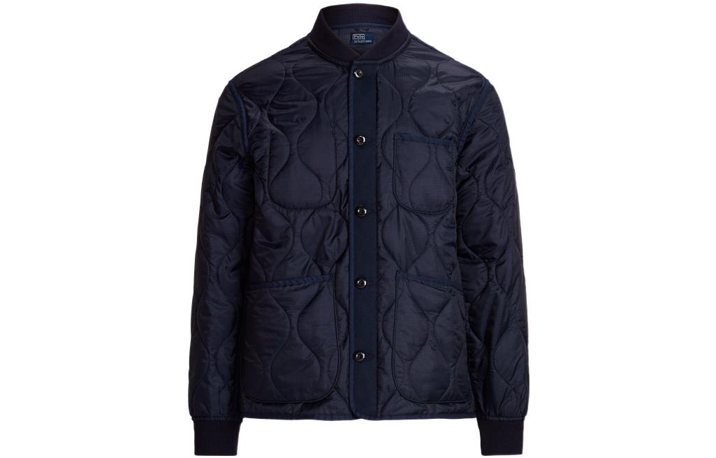 Ralph Lauren FW22 Navy Blue Quilted Single-Breasted Jacket MNPOOTW16020700-410