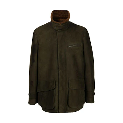 Ralph Lauren FW22 Olive Green Zip-Up Stand Collar Jacket 710879292-001