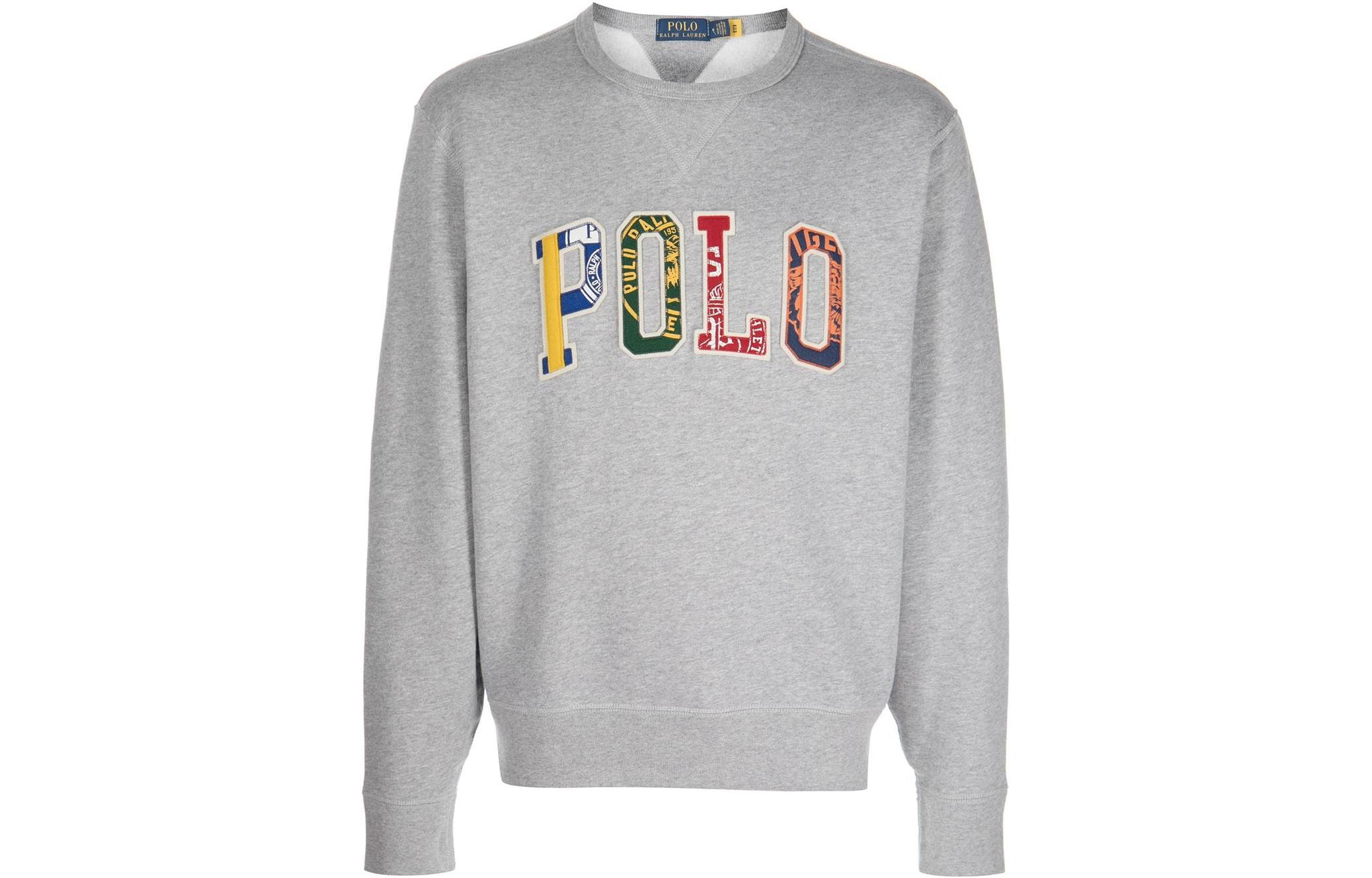 Ralph Lauren FW22 Patchwork Logo Long Sleeve Sweatshirt 710870170-001