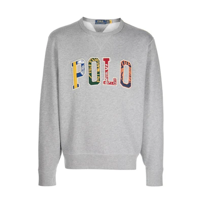 Ralph Lauren FW22 Patchwork Logo Long Sleeve Sweatshirt 710870170-001