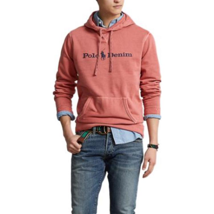 Ralph Lauren FW22 Pink Letter Print Pullover Hoodie for Men MNPOKNI16822449 圖 3