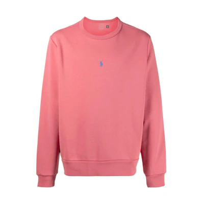 Ralph Lauren FW22 Pink Logo Embroidered Crewneck Sweatshirt Long Sleeve 710839048-007