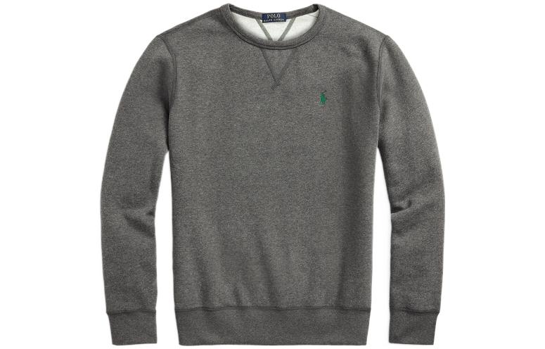 Ralph Lauren FW22 Plain Logo Embroidered Crewneck Sweatshirt Men’s Grey MNPOKNI16822257-020