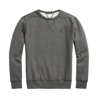 Ralph Lauren FW22 Plain Logo Embroidered Crewneck Sweatshirt Men’s Grey MNPOKNI16822257-020
