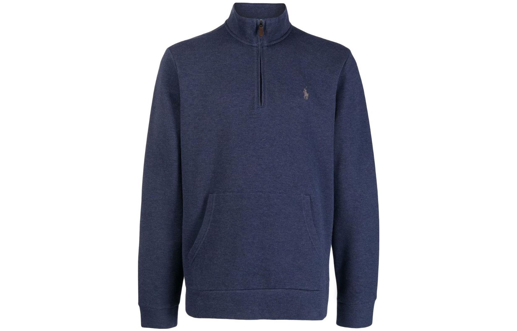 Ralph Lauren FW22 Polo Pony High Neck Zip Sweatshirt Men’s Blue 710869801-003