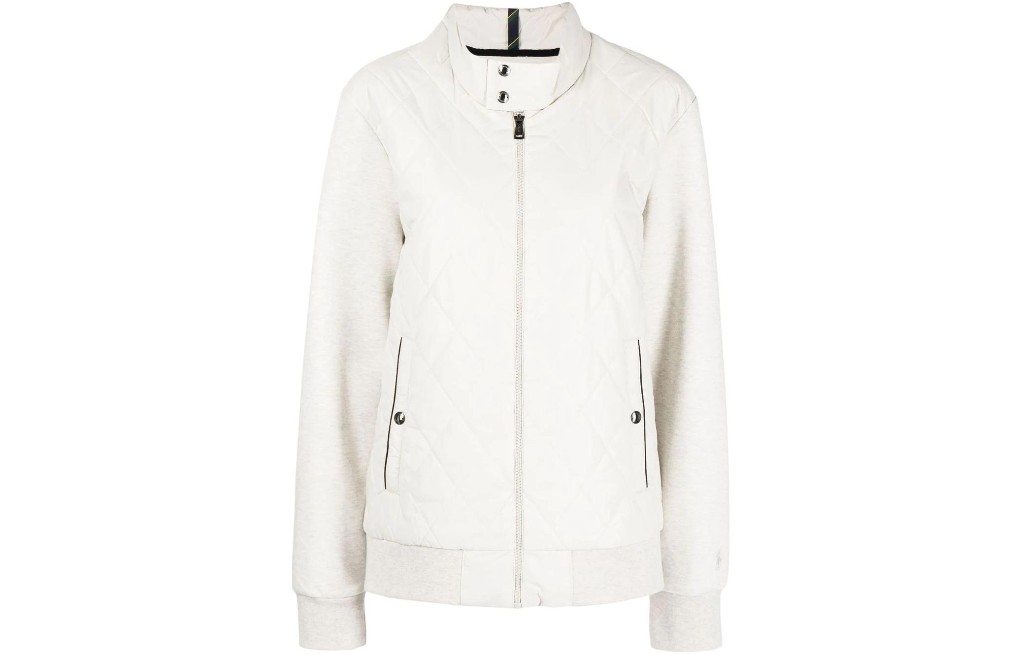 Ralph Lauren FW22 Quilted Long Sleeve Jacket Light Gray 710881847-002