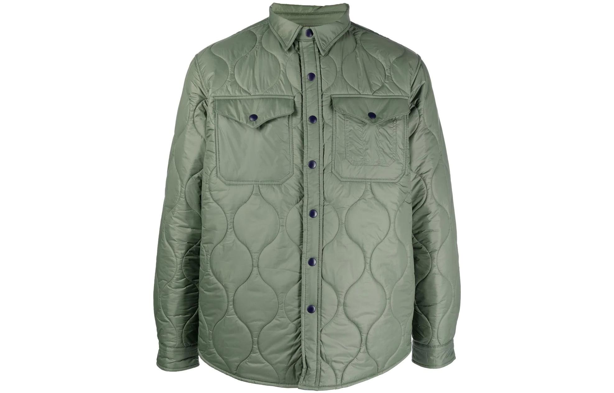 Ralph Lauren FW22 Quilted Single-Breasted Jacket Green 710880654-003