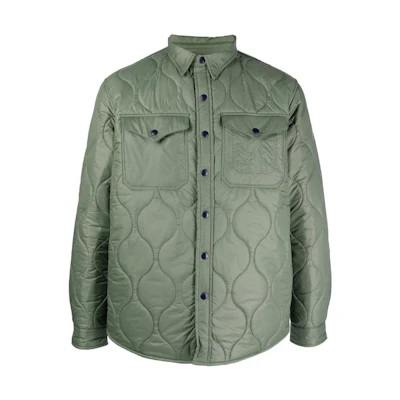 Ralph Lauren FW22 Quilted Single-Breasted Jacket Green 710880654-003