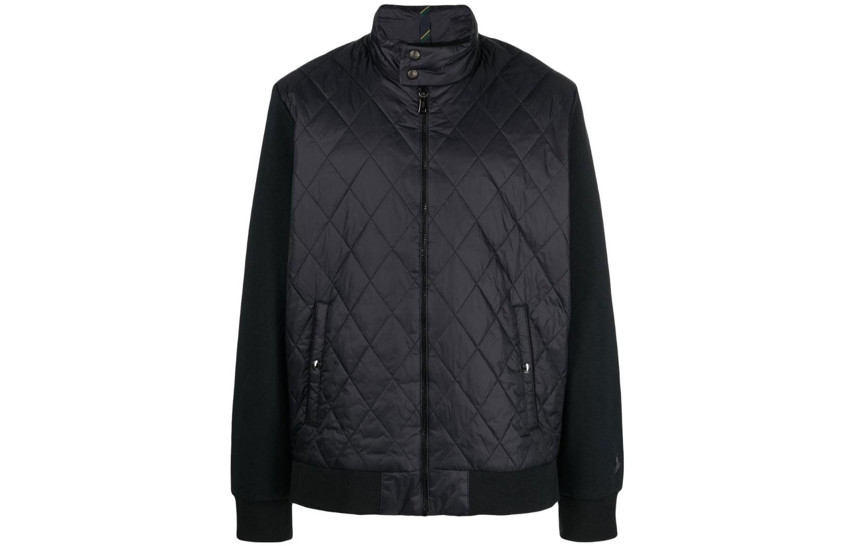 Ralph Lauren FW22 Quilted Stand Collar Zip Jacket Black 710881047-001