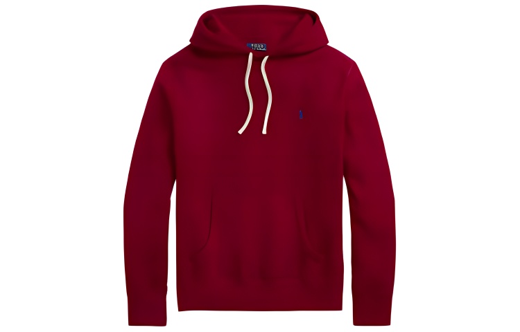 Ralph Lauren FW22 Red Pullover Hoodie with Embroidered Logo for Men MNPOKNI16822275-600