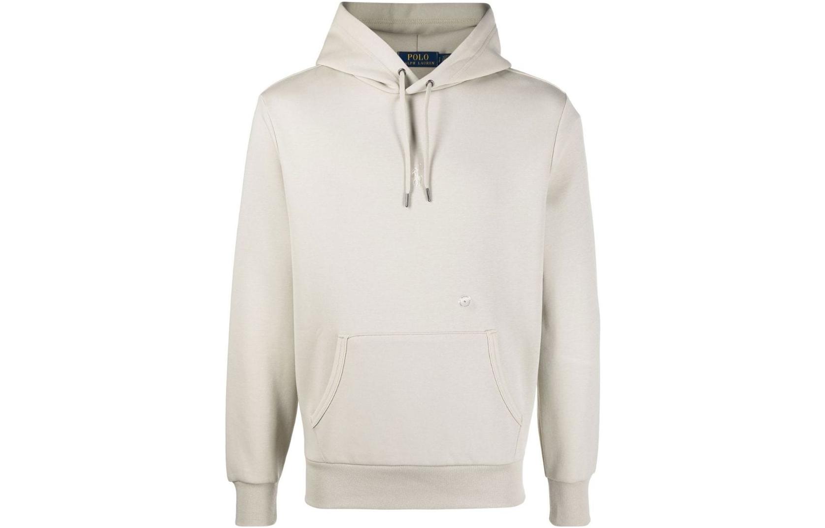 Ralph Lauren FW22 Solid Casual Pullover Hoodie Men’s Off-White 710881506-002