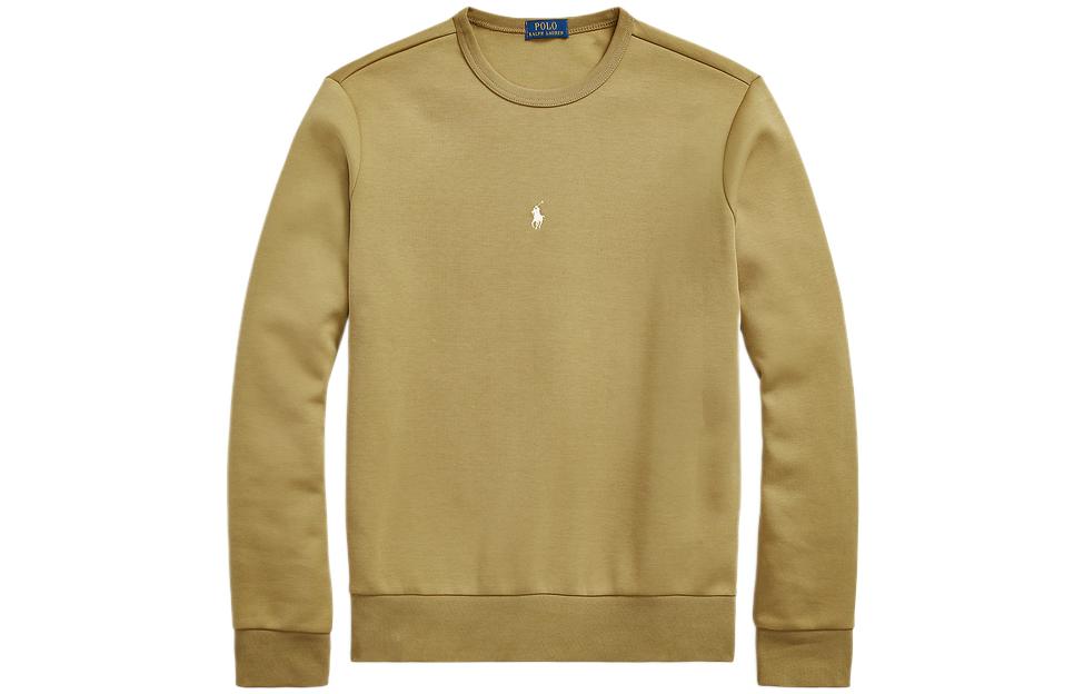 Ralph Lauren FW22 Solid Color Crewneck Sweatshirt Khaki MNPOKNI16822334-250