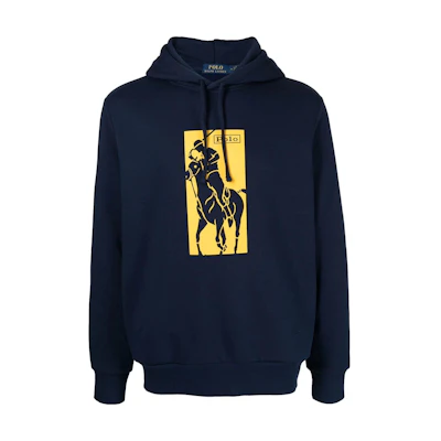 Ralph Lauren FW22 Solid Color Drawstring Hoodie Men’s Blue 710871E11CRUISE