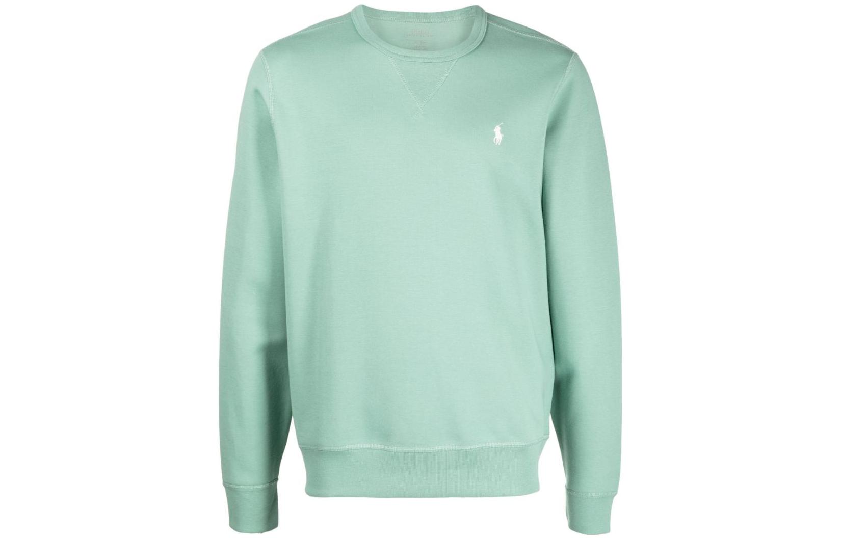 Ralph Lauren FW22 Solid Color Logo Embroidered Sweatshirt 710881519-007