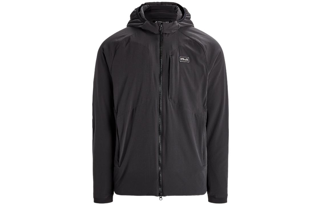 Ralph Lauren FW22 Solid Color Logo Patch Hooded Jacket Black Men’s MNRXOTW16020077-001