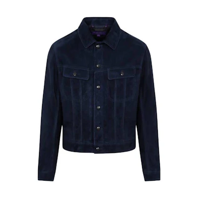 Ralph Lauren FW22 Solid Color Long Sleeve Jacket Navy Blue 790891098-001