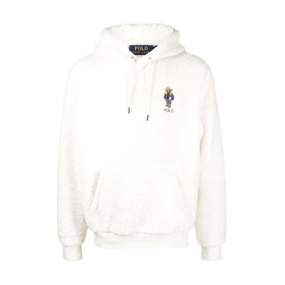 Ralph Lauren FW22 Solid Color Polo Bear Hoodie Men’s Off-White 710853353-002