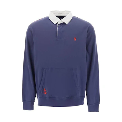 Ralph Lauren FW22 Solid Color Pullover Sweatshirt Blue - 710909600BOTNY