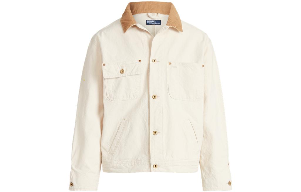 Ralph Lauren FW22 Solid Color Single-Breasted Jacket - Off-White MNPOOTW16020872-400