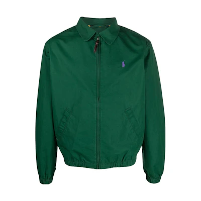 Ralph Lauren FW22 Solid Color Zip-Up Jacket Green 710704084-026