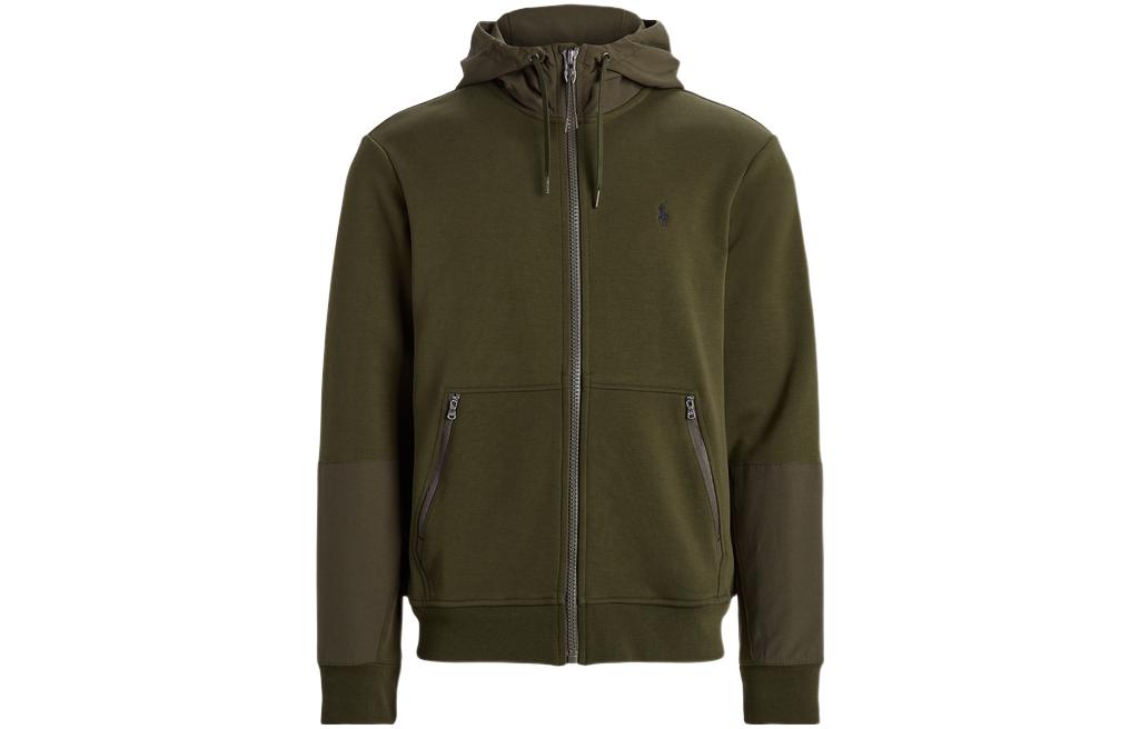 Ralph Lauren FW22 Solid Green Zip-Up Hoodie Casual Wear MNPOKNI16822527-301 圖 2