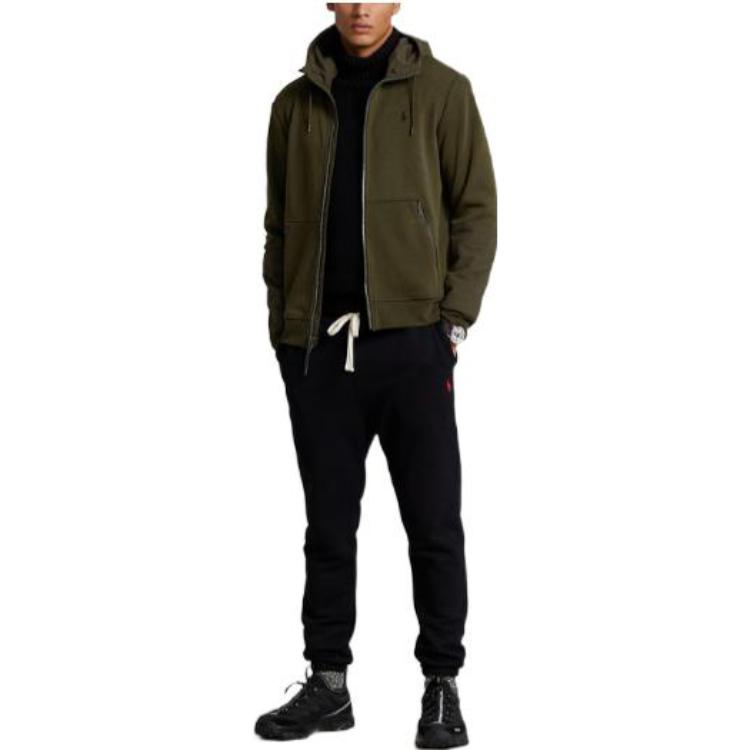 Ralph Lauren FW22 Solid Green Zip-Up Hoodie Casual Wear MNPOKNI16822527-301 圖 3