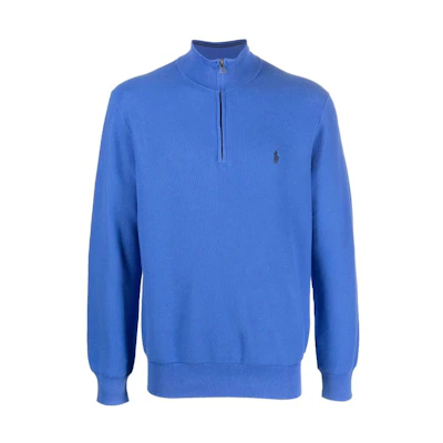 Ralph Lauren FW22 Solid Half-Zip Pullover Sweatshirt Men’s Alice Blue 710888900-011