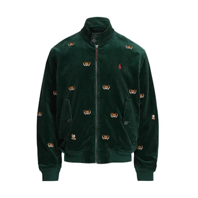Ralph Lauren FW22 Solid Logo Embroidered Turtleneck Jacket Green 16020899-300