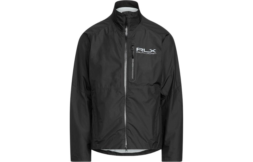 Ralph Lauren FW22 Solid Logo Print Water-Resistant Cycling Jacket Black MNRXOTW16020061-001