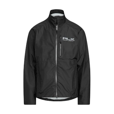 Ralph Lauren FW22 Solid Logo Print Water-Resistant Cycling Jacket Black MNRXOTW16020061-001