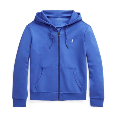 Ralph Lauren FW22 Solid Logo Zip-Up Hoodie Jacket Blue MNPOKNI16821930-400