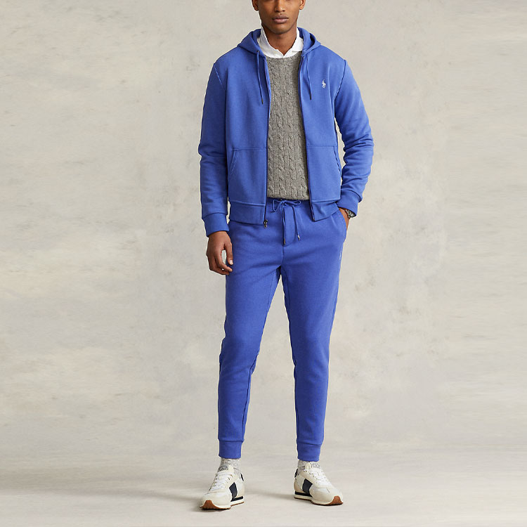 Ralph Lauren FW22 Solid Logo Zip-Up Hoodie Jacket Blue MNPOKNI16821930-400 圖 3