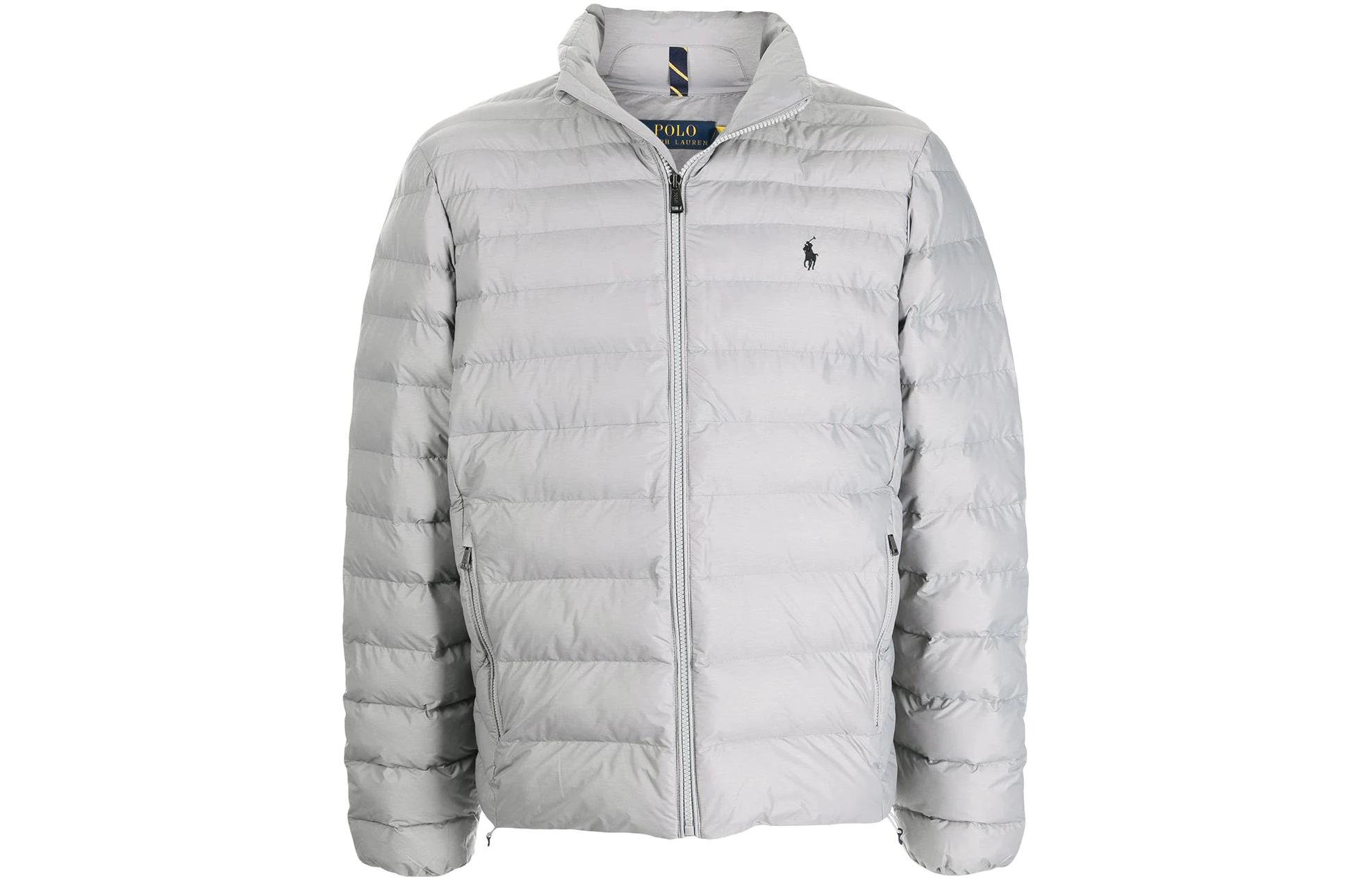 Ralph Lauren FW22 Solid Logo Zip-Up Jacket Grey 710810897-016