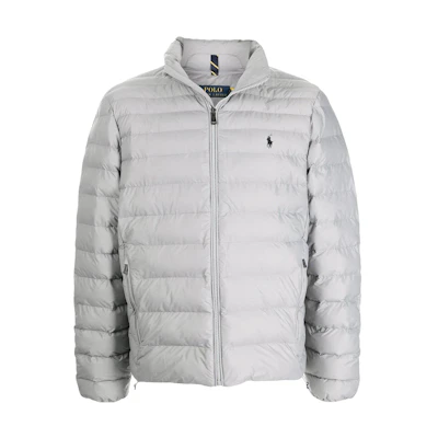 Ralph Lauren FW22 Solid Logo Zip-Up Jacket Grey 710810897-016