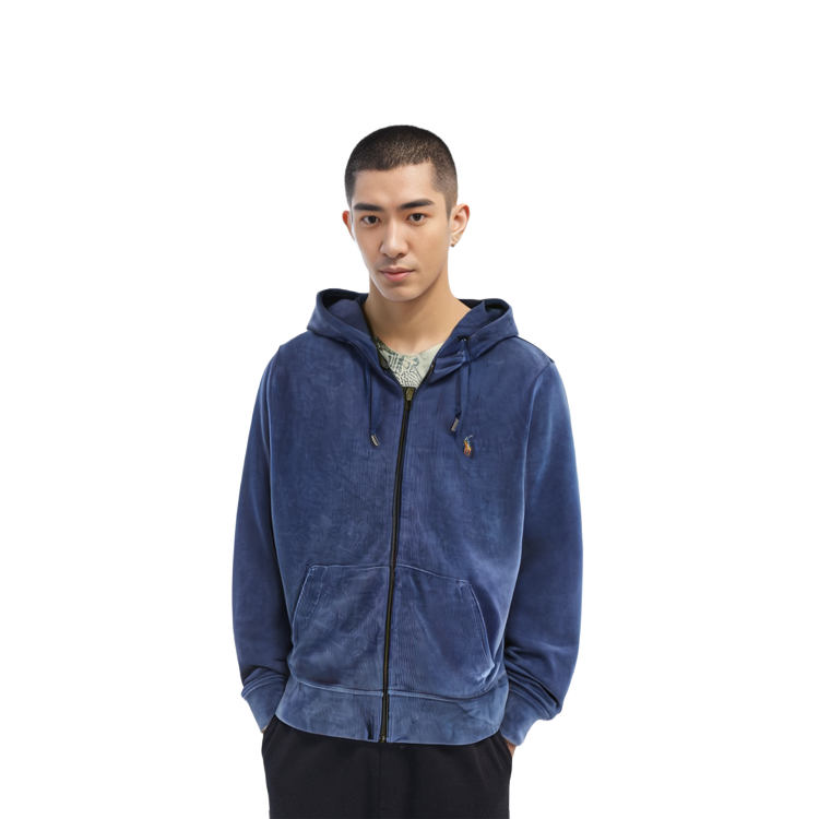 Ralph Lauren FW22 Solid Logo Zip-Up Sweatshirt Men’s Blue 710877154-001 圖 4